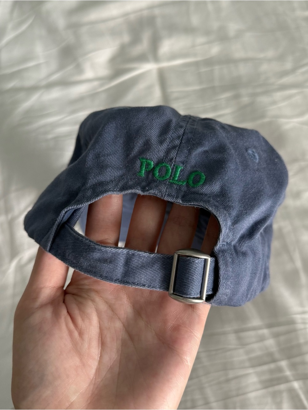 Polo by Ralph Lauren Navy Hat with Green Logo - Picture 2 of 4